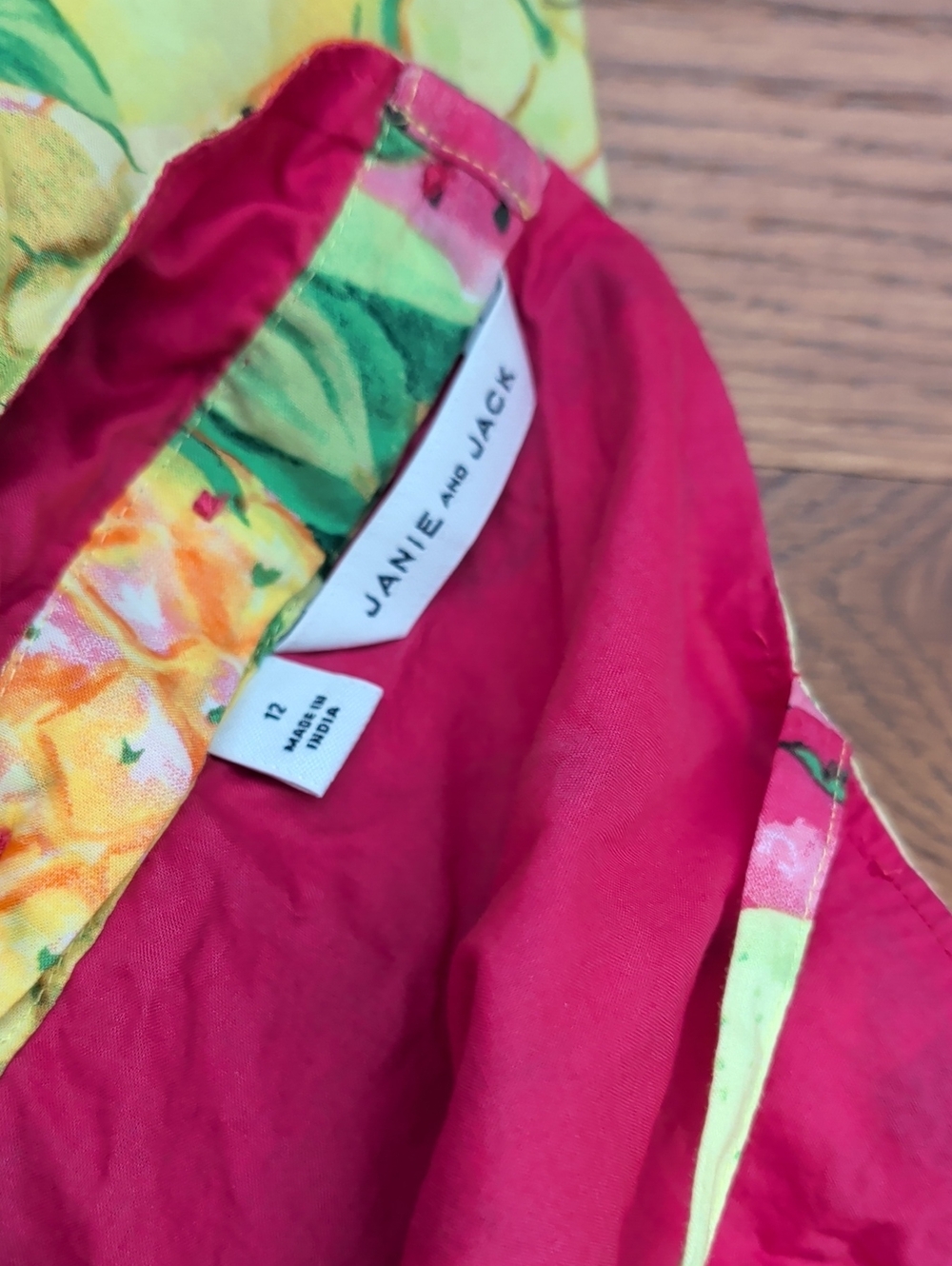 Janie and Jack Tropical Fruit Print Sundress - Yellow, Pink, Green, Orange - Picture 4 of 4